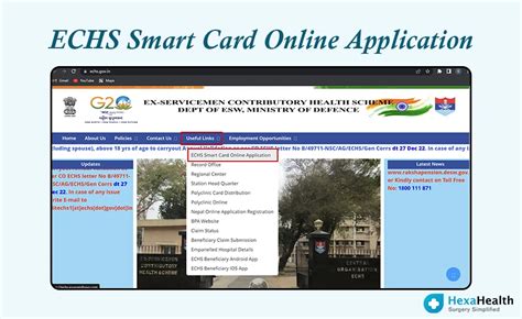 process for filling up online echs smart card application|echs online login.